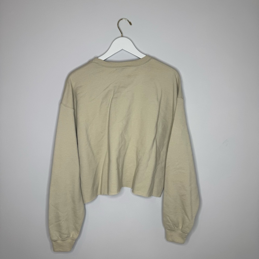 NWT | Pray Beige Cropped Sweatshirt | Size Large - Picture 6 of 7